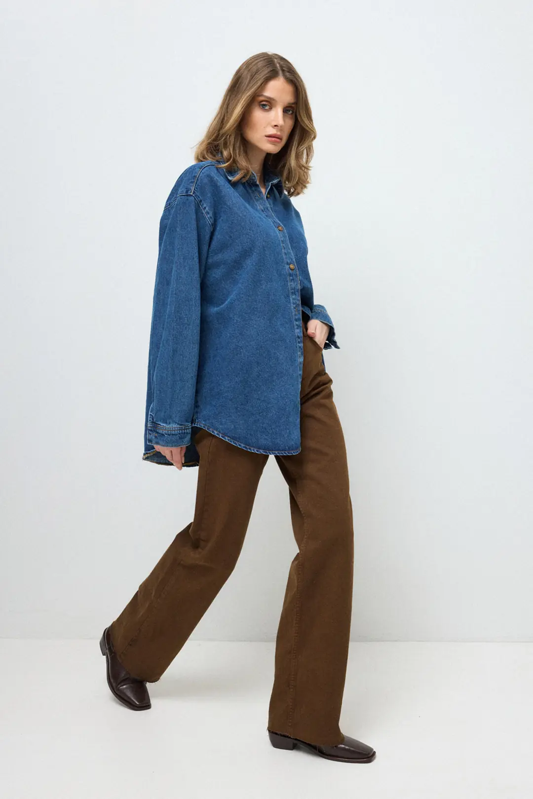 Gömlek 2505 - Denim Kadın Gömlek