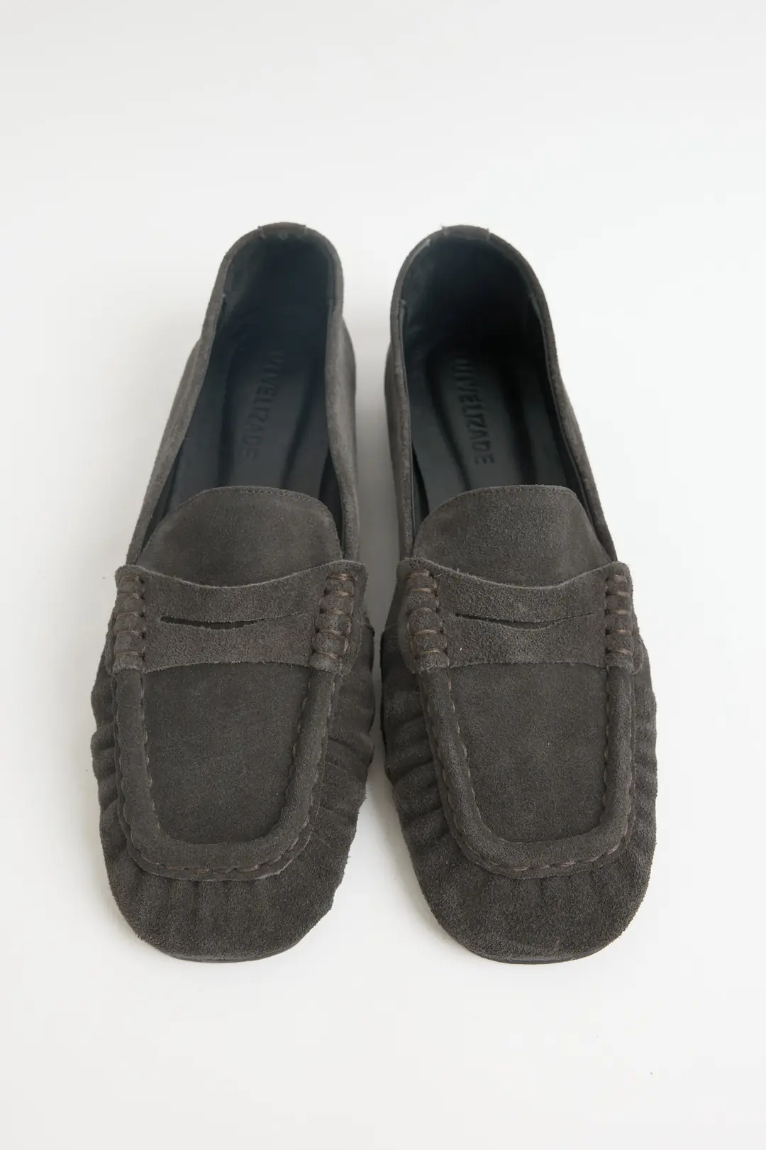 Loafer 2510 - Gerçek Deri Büzgü Detaylı Kadın Loafer