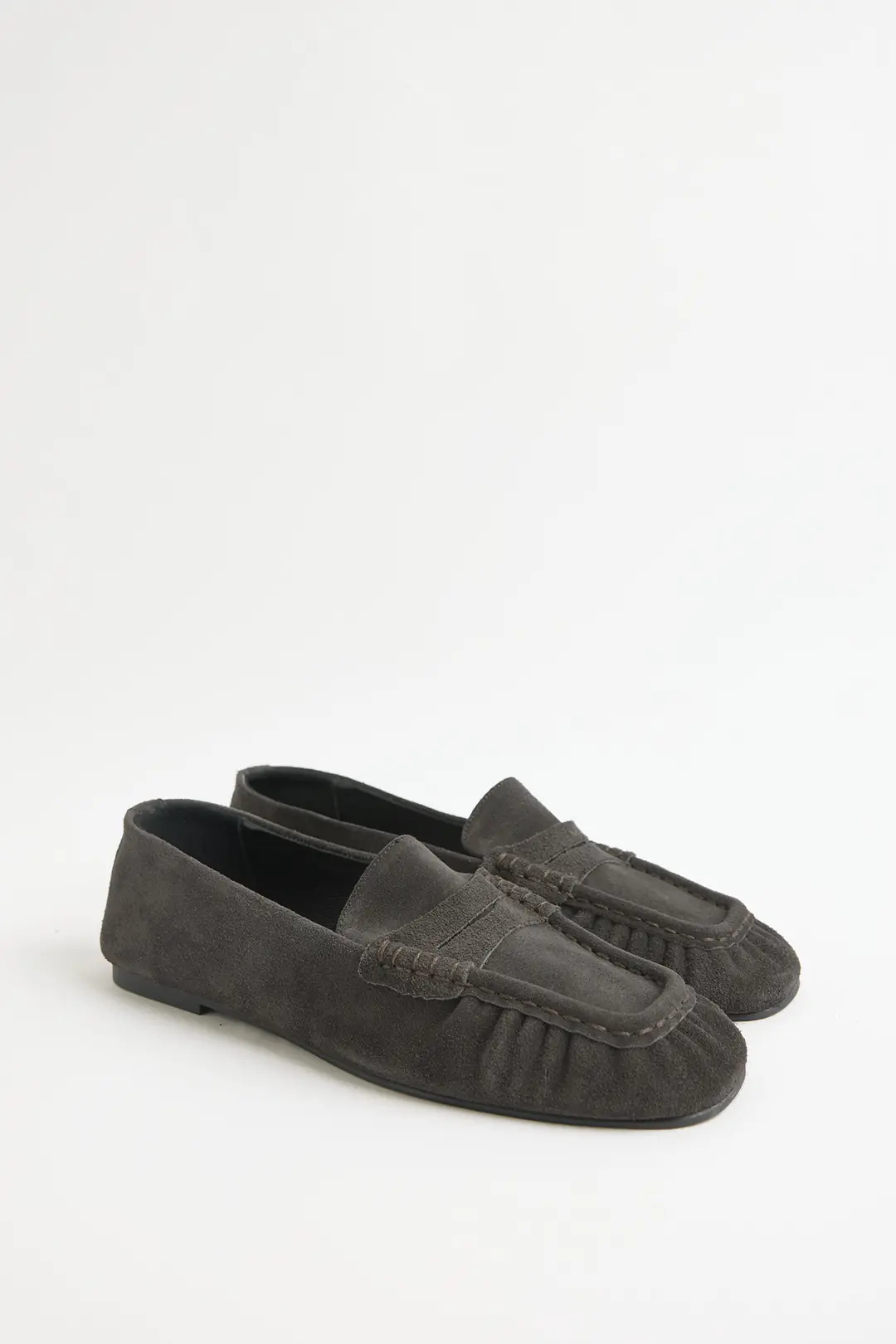 Loafer 2510 - Gerçek Deri Büzgü Detaylı Kadın Loafer