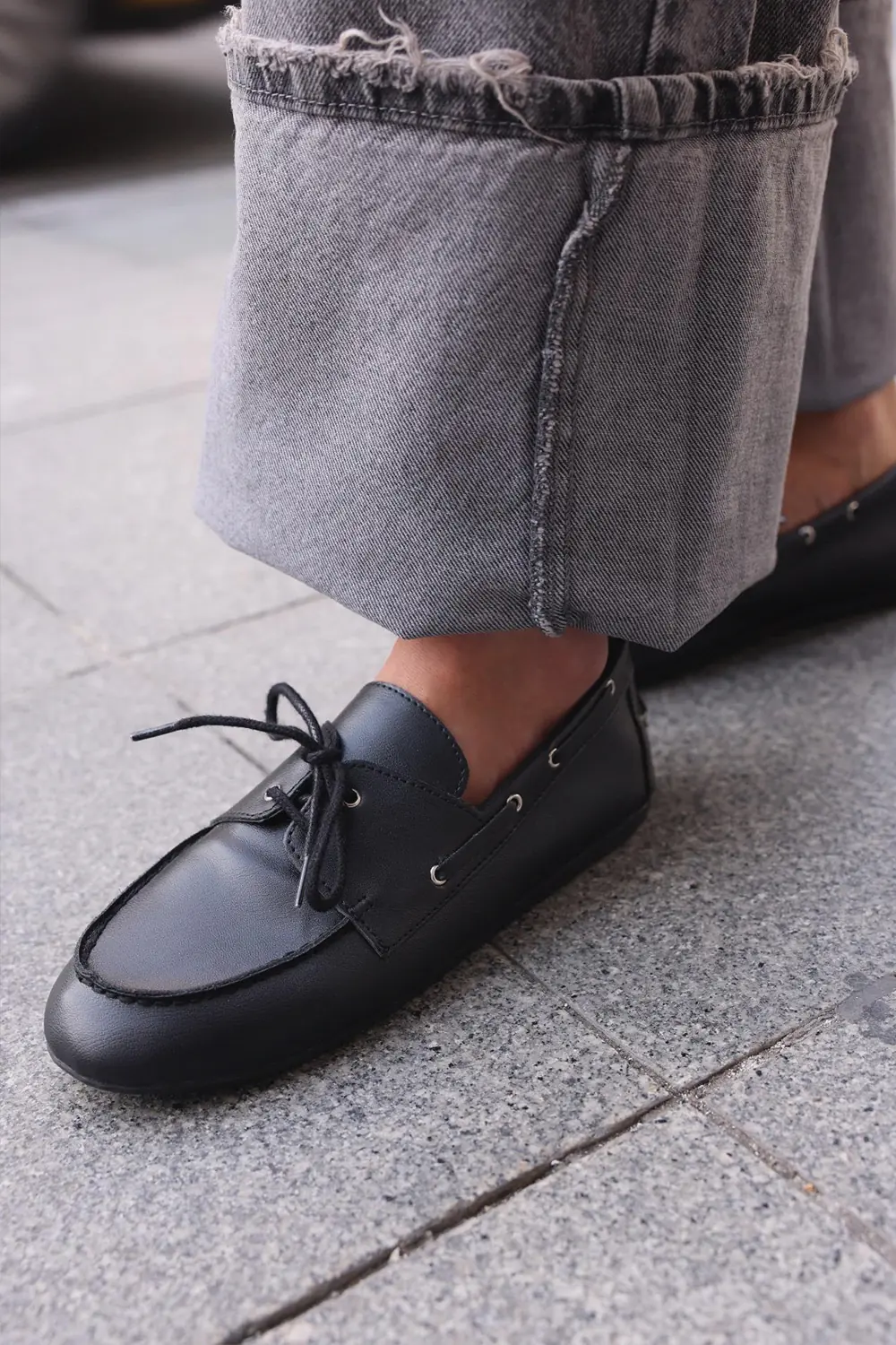 Loafer 2501 - Fiyonk Detaylı Loafer Kadın Babet
