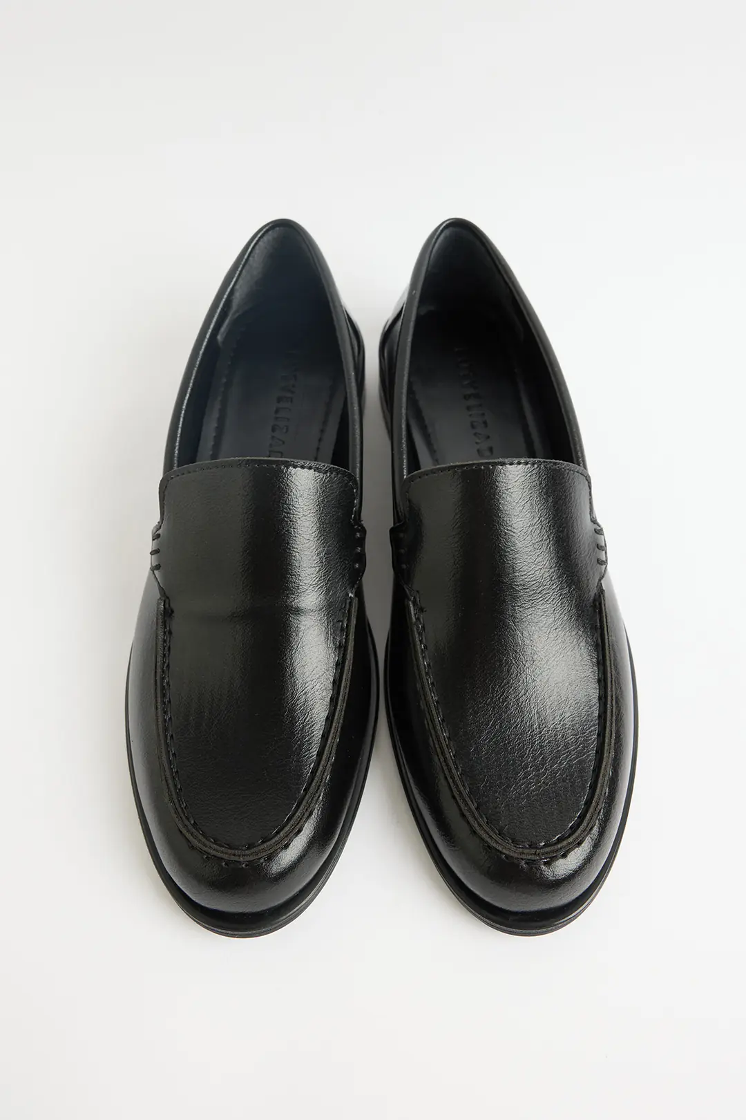 Loafer 2602 - Klasik Deri Görünümlü Kadın Loafer - Siyah