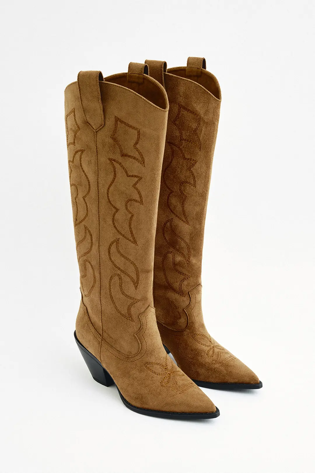 Çizme 2507 - İşleme Detaylı Uzun Kadın Çizme