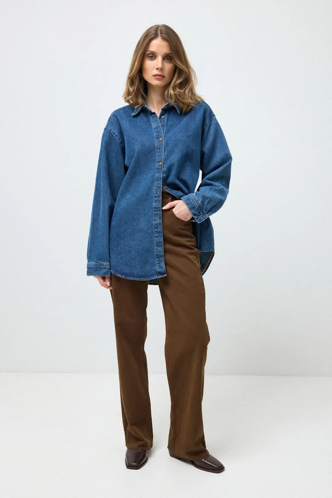 Gömlek 2505 - Denim Kadın Gömlek