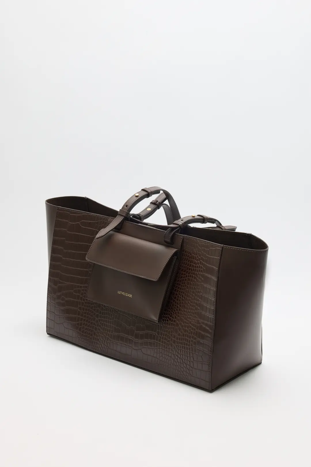 Çanta 2601 - Croc Kumaş Shopper Kadın Çanta